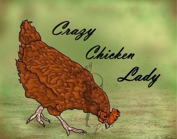 Art Print - Beatrice the Chicken (Crazy Chicken Lady)
