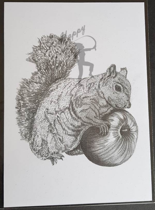 Art Print - Squirrel with Apple