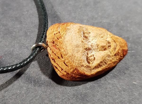 Avocado stone carved necklace 3, Face