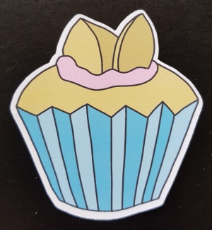 Sticker (Vinyl), Cupcake Design