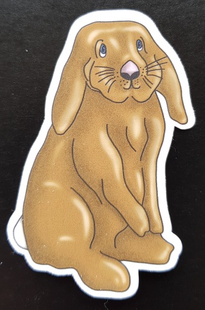 Sticker (Vinyl), Dillon the Rabbit Design