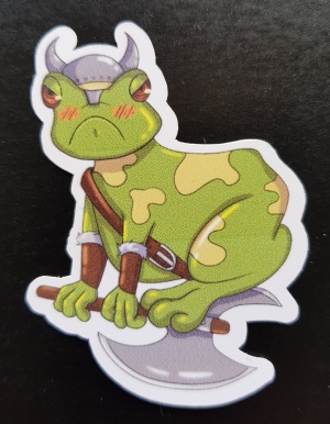 Barbarian Frog Stickers