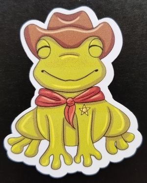 Cowboy Frog Stickers