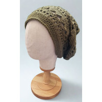 Slouch Hat - Crocheted - Sage Green