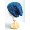 Slouch Hat - Crocheted - Petrol Blue