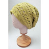 Slouch Hat - Crocheted - Lime Green