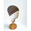Beanie Hat - Crocheted - Brown and Teal