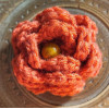 Brooch - Crocheted Flower, Orange