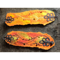 Felted Wrist Band Pair - Autumn 