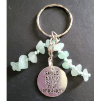 Crystal chip charm keyring 3