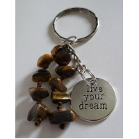 Crystal chip charm keyring 6