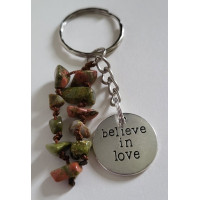 Crystal chip charm keyring 7