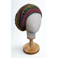 Slouch Hat - Crocheted - Forest and Berries
