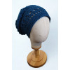 Slouch Hat - Crocheted - Petrol Blue